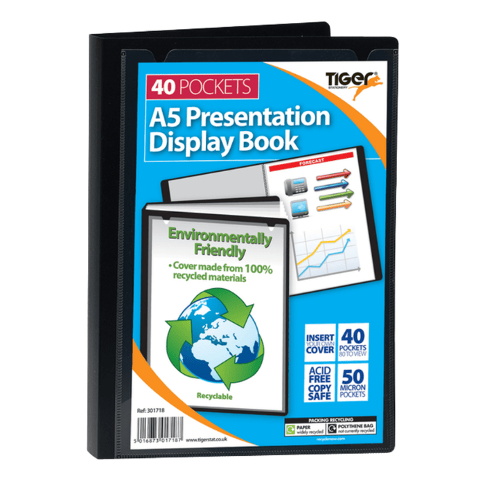 A5 Presentation Display Book - 40 Pockets-5016873017187-Bargainia.com