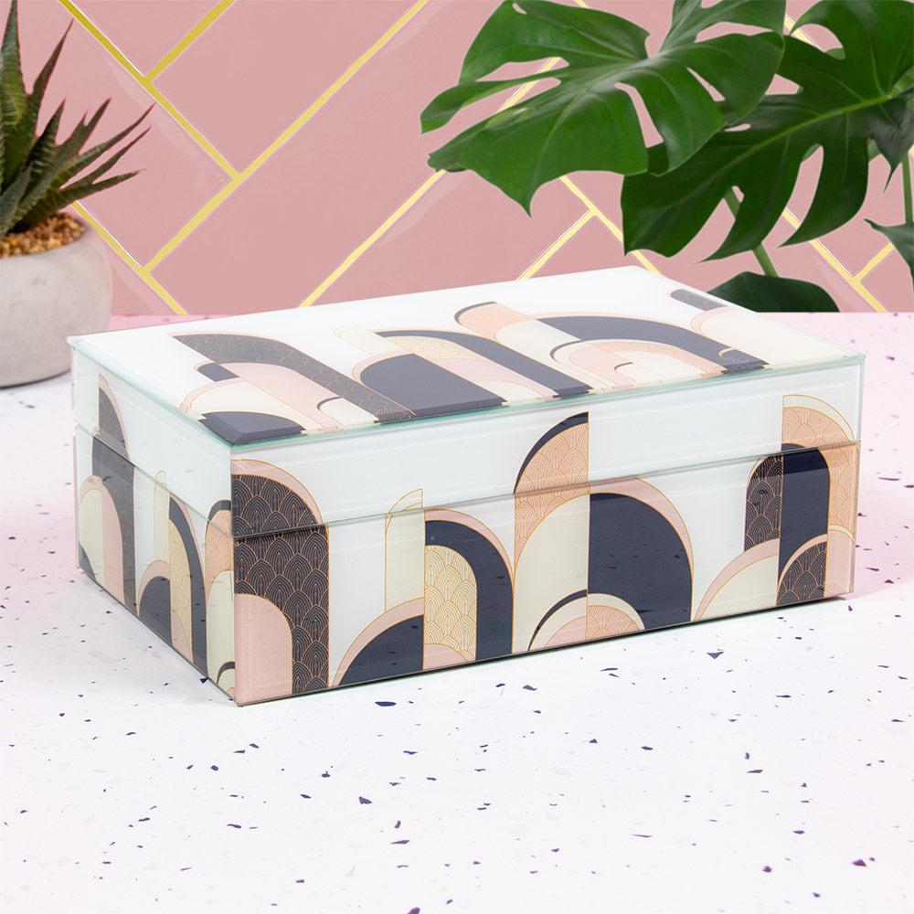 Art Deco Jewellery Box - 21cm x 13cm x 8cm - Bargainia.com - 