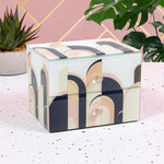 Art Deco Jewellery Box With Drawers - 16cm x 12cm x 13cm - Bargainia.com - 