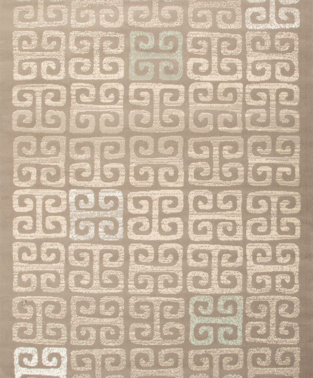 Beige Contemporary Deco Tiles Rug - Texas - Bargainia.com