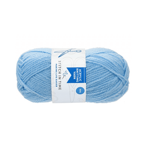 Baby Blue Acrylic Knitting Yarn - 50g-5.05057E+12-Bargainia.com