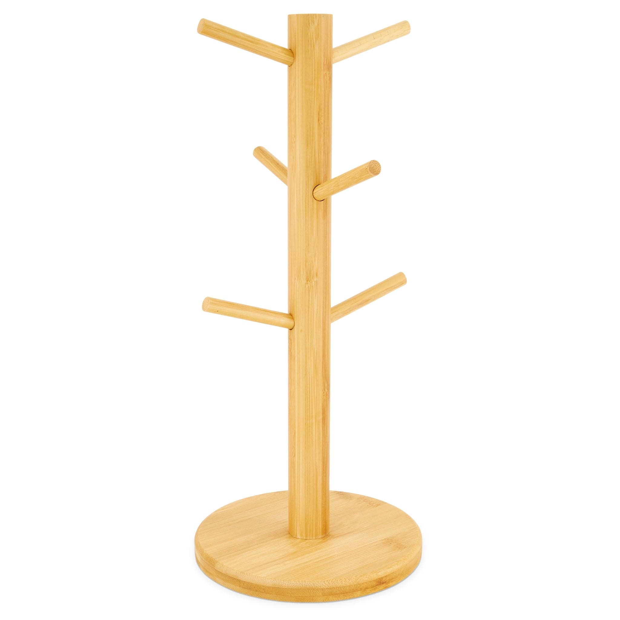 Bamboo Mug Tree For 6 Mugs Kitchen Organizers Clearance