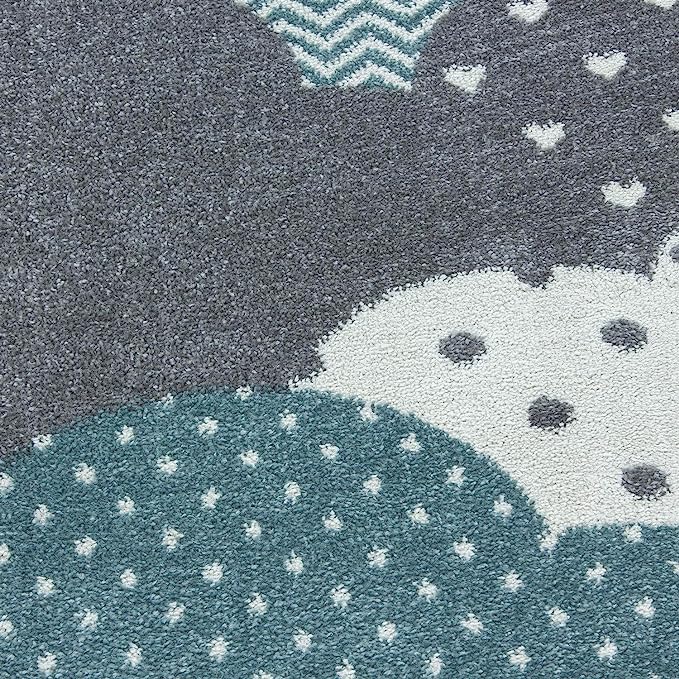 Blue and Grey Clouds Kids Rug - Bambi - Bargainia.com - 