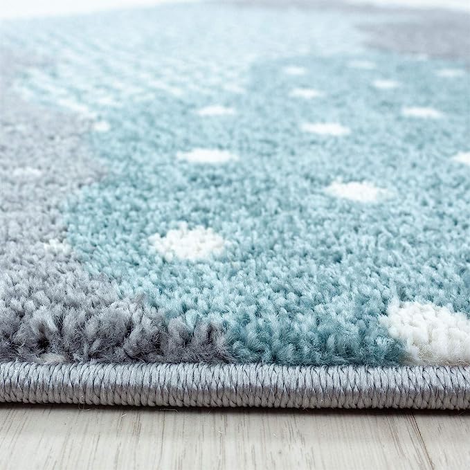 Blue and Grey Clouds Kids Rug - Bambi Rugs Rug Masters