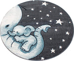 Blue Baby Elephant and Stars Rug - Kids - Bargainia.com - 