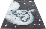 Blue Baby Elephant and Stars Rug - Kids - Bargainia.com - 