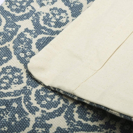 Blue Filigree Style Cotton Printed Cushion Cover - 45 x 45cm-5056150245407-Bargainia.com