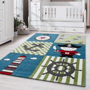 Blue & Green Nautical Sailor Rug - Kids Rugs Rug Masters