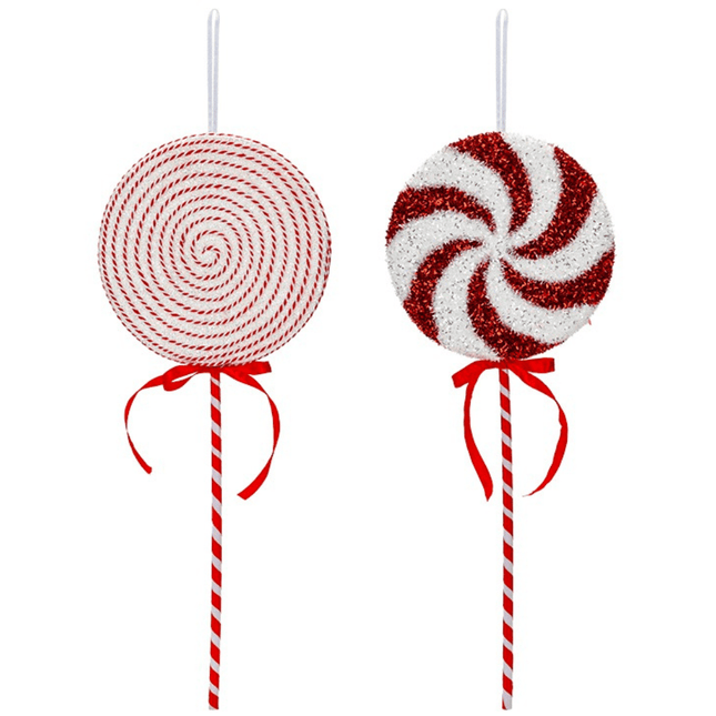 Candy Cane - Lollipop Christmas Decoration - 49cm - Assorted Colours 5050570000000 only5pounds-com