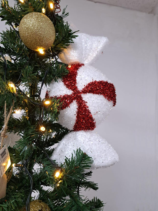 Large Glitter Candy Cane Sweet Christmas Bauble - 28cm - Assorted Designs-5050570000000-Bargainia.com