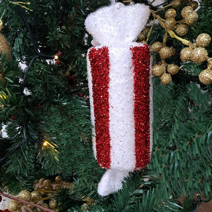 Large Glitter Candy Cane Sweet Christmas Bauble - 28cm - Assorted Designs-5050570000000-Bargainia.com