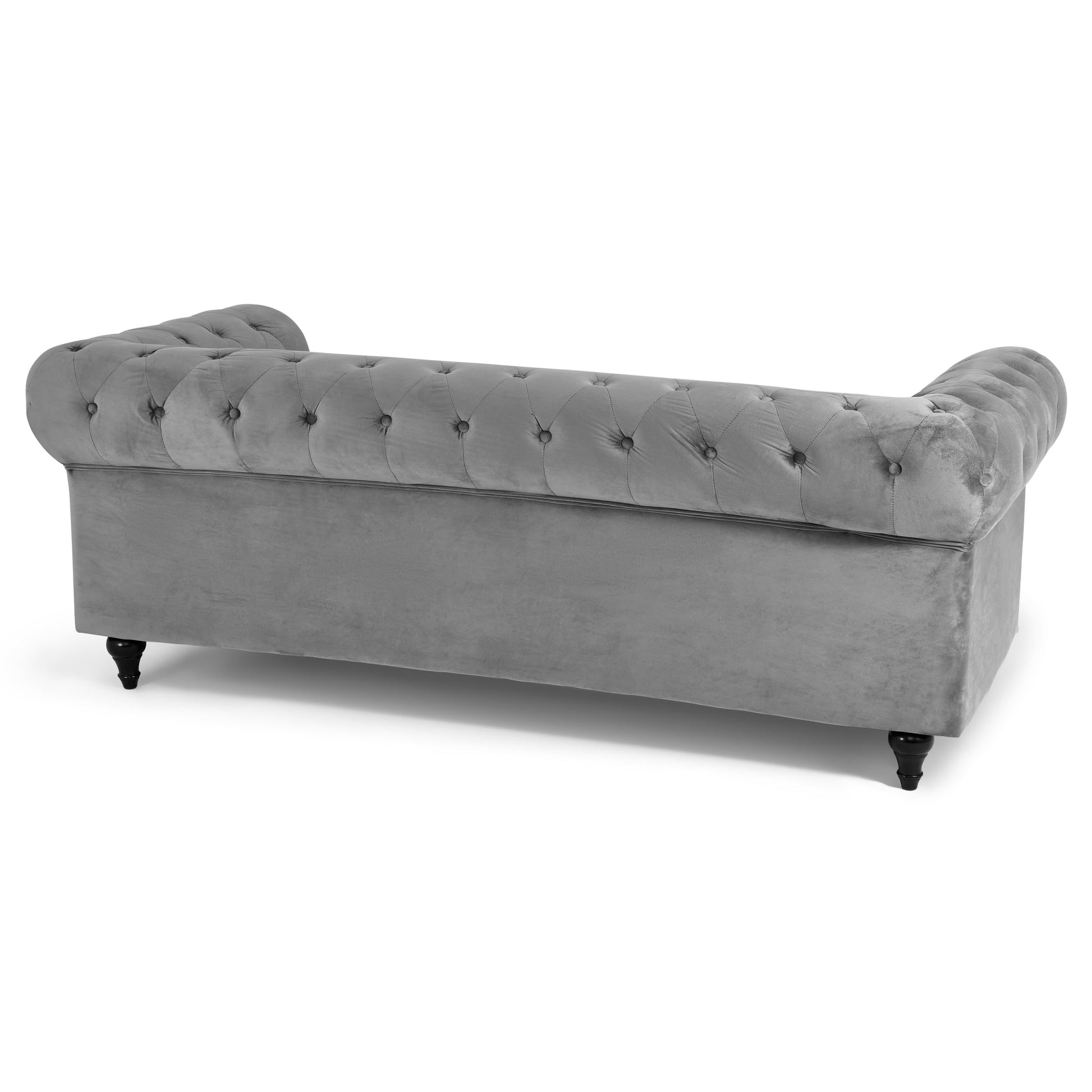 Chesterfield Sofa Suite - Grey Velvet Furniture Bargainia