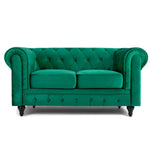 Chesterfield Sofa Suite - Jade Green Velvet - Bargainia.com - 