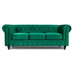 Chesterfield Sofa Suite - Jade Green Velvet - Bargainia.com - 