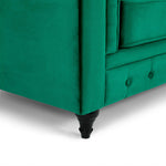 Chesterfield Sofa Suite - Jade Green Velvet - Bargainia.com - 