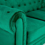 Chesterfield Sofa Suite - Jade Green Velvet - Bargainia.com - 