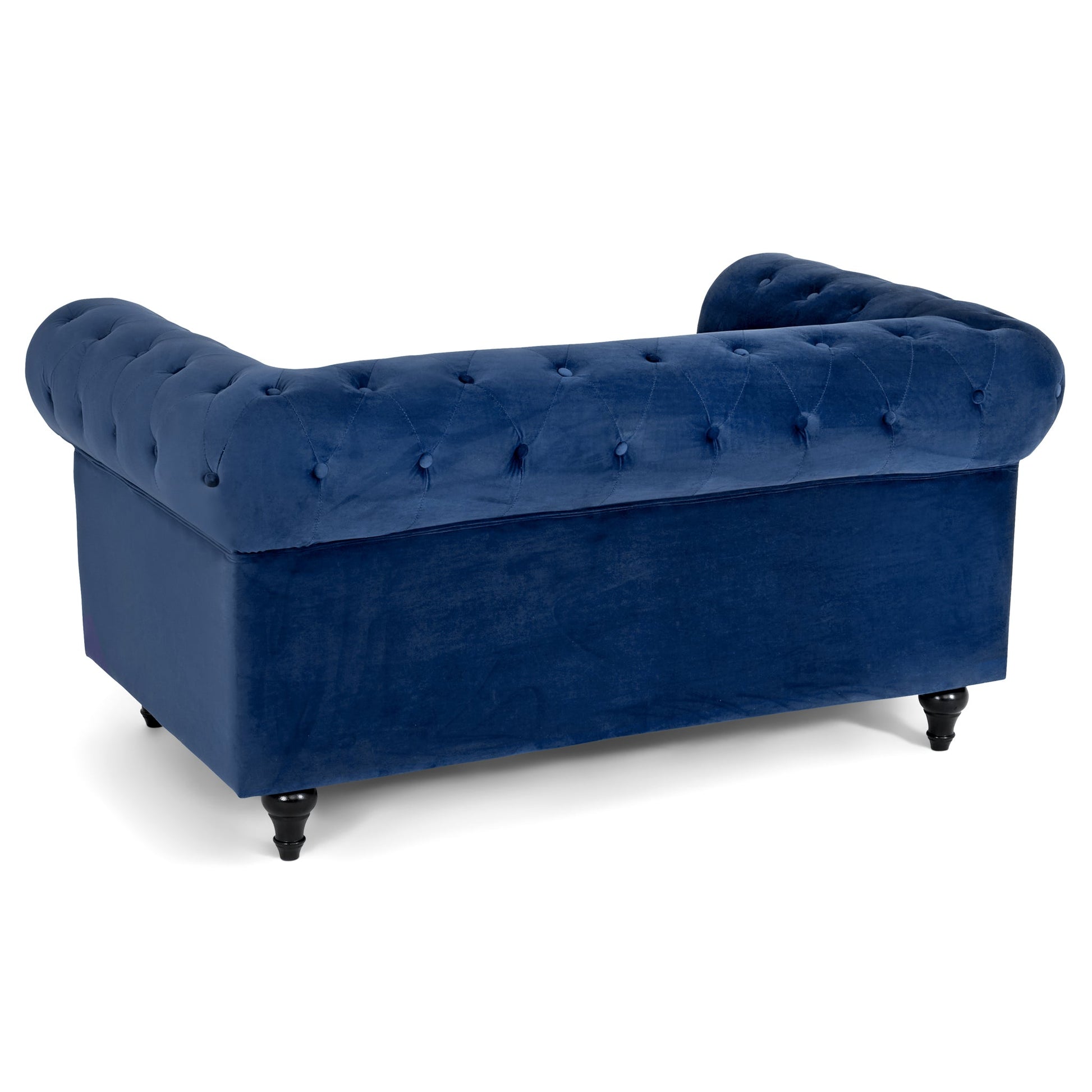 Chesterfield Sofa Suite - Navy Blue Velvet Furniture Bargainia