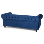 Chesterfield Sofa Suite - Navy Blue Velvet - Bargainia.com - 