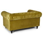Chesterfield Sofa Suite - Olive Gold Velvet - Bargainia.com - 