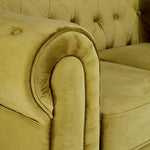 Chesterfield Sofa Suite - Olive Gold Velvet - Bargainia.com - 