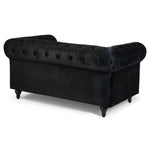 Chesterfield Sofa Suite - Velvet Black - Bargainia.com - 