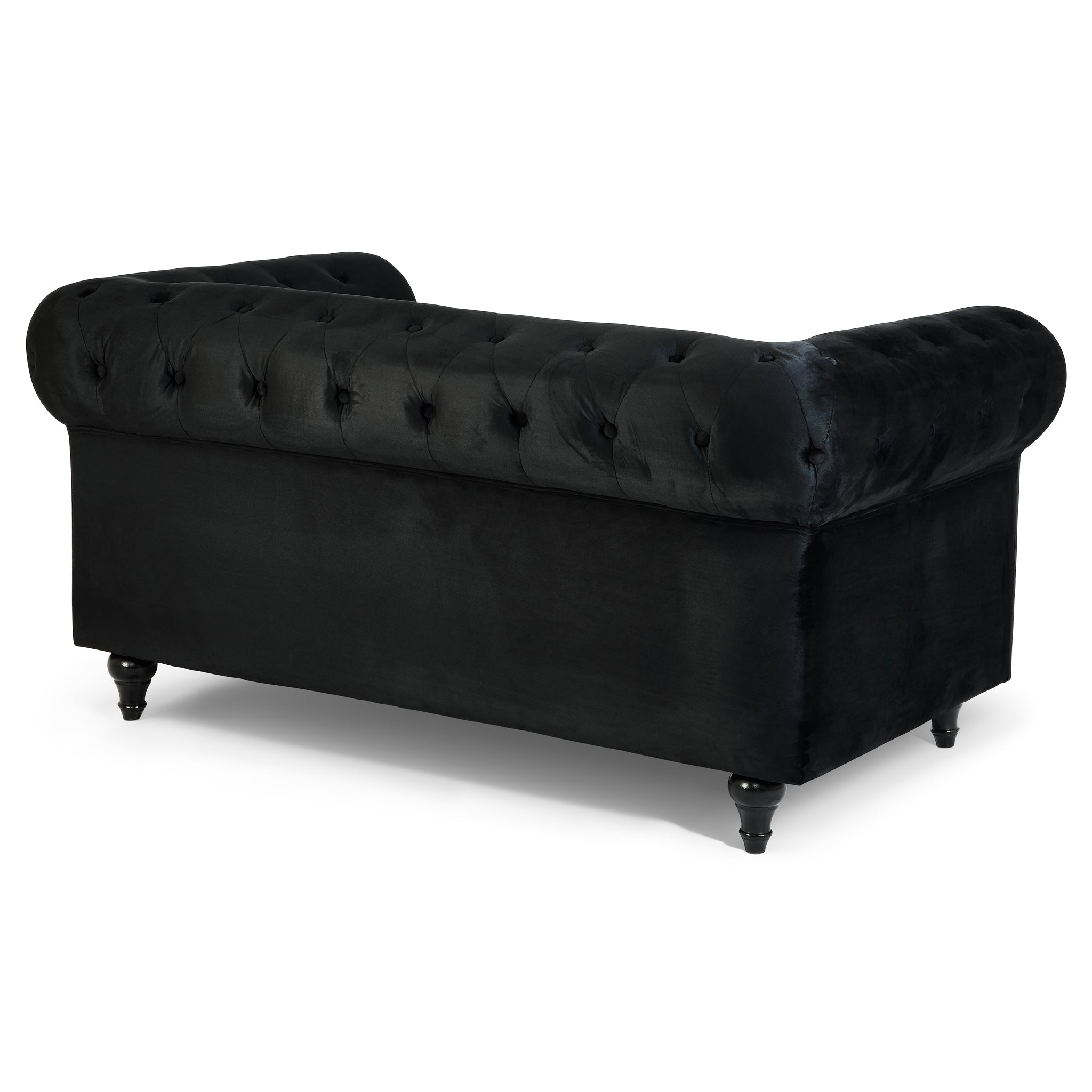 Chesterfield Sofa Suite - Velvet Black Furniture Bargainia