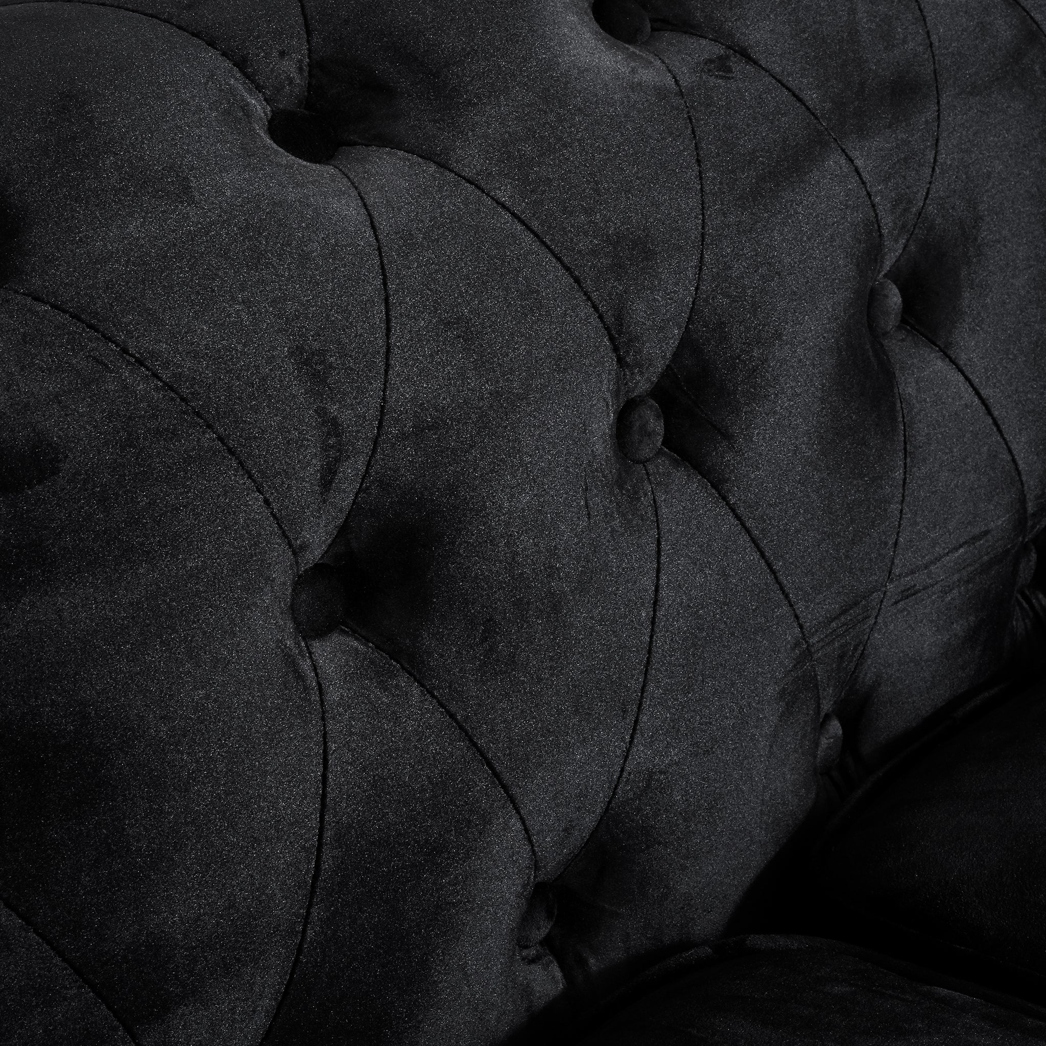 Chesterfield Sofa Suite - Velvet Black Furniture Bargainia