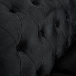 Chesterfield Sofa Suite - Velvet Black - Bargainia.com - 