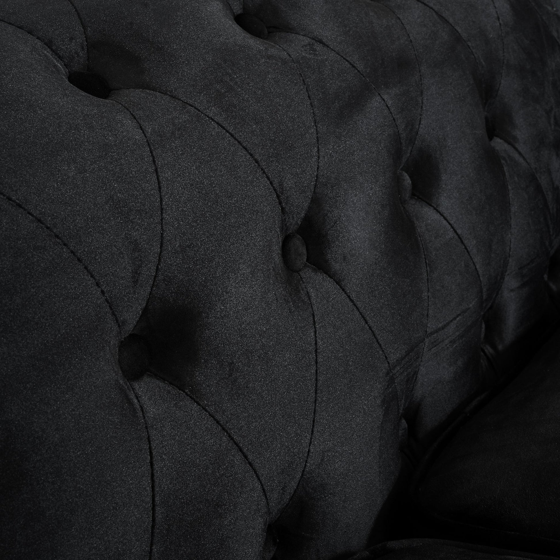Chesterfield Sofa Suite - Velvet Black Furniture Bargainia