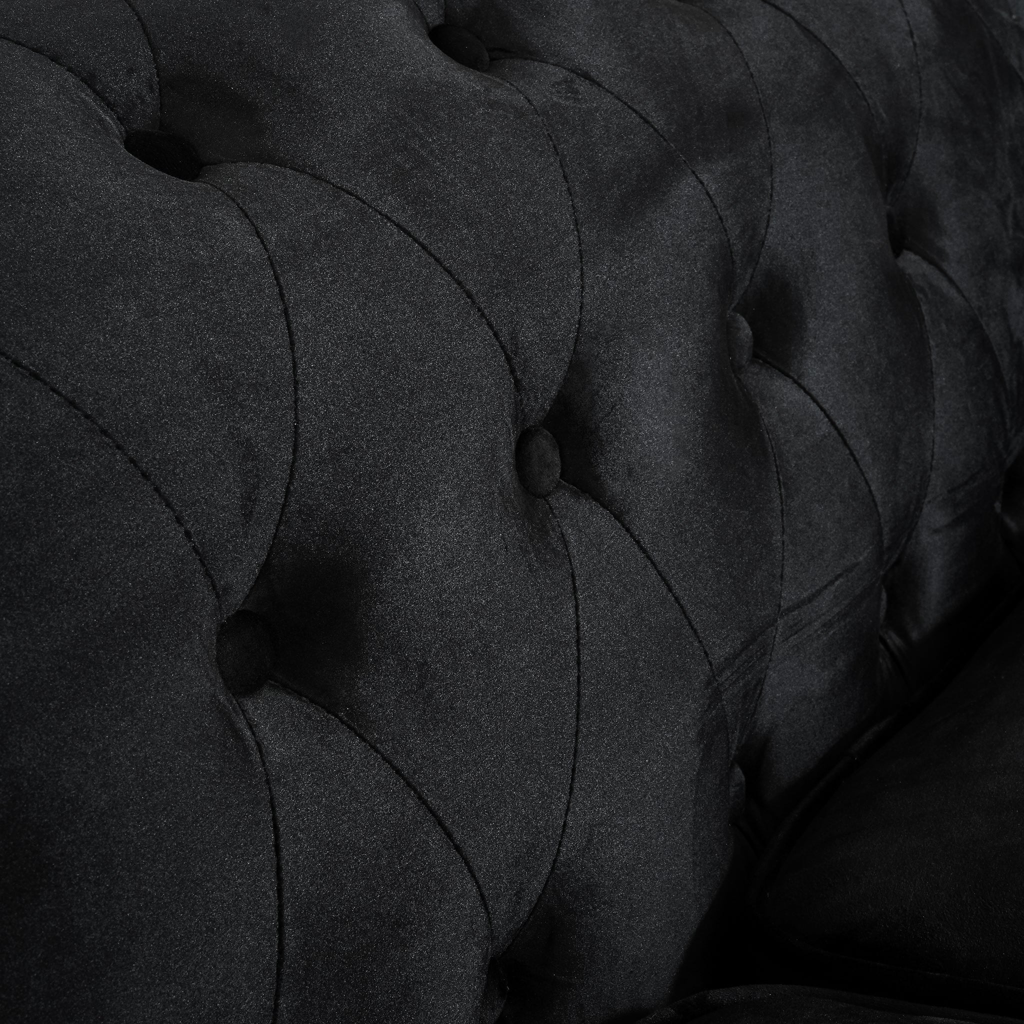 Chesterfield Sofa Suite - Velvet Black Furniture Bargainia