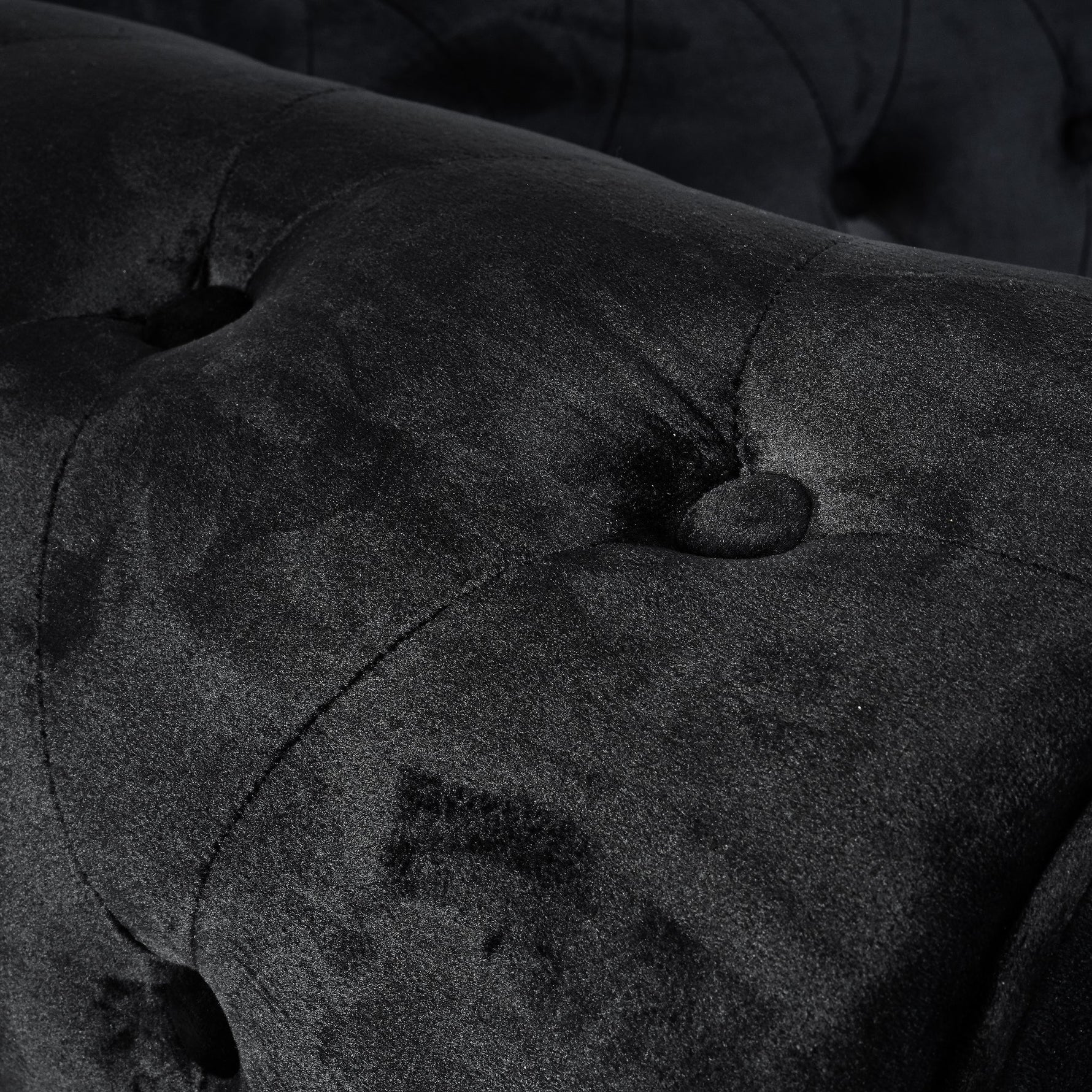Chesterfield Sofa Suite - Velvet Black - Bargainia.com - 