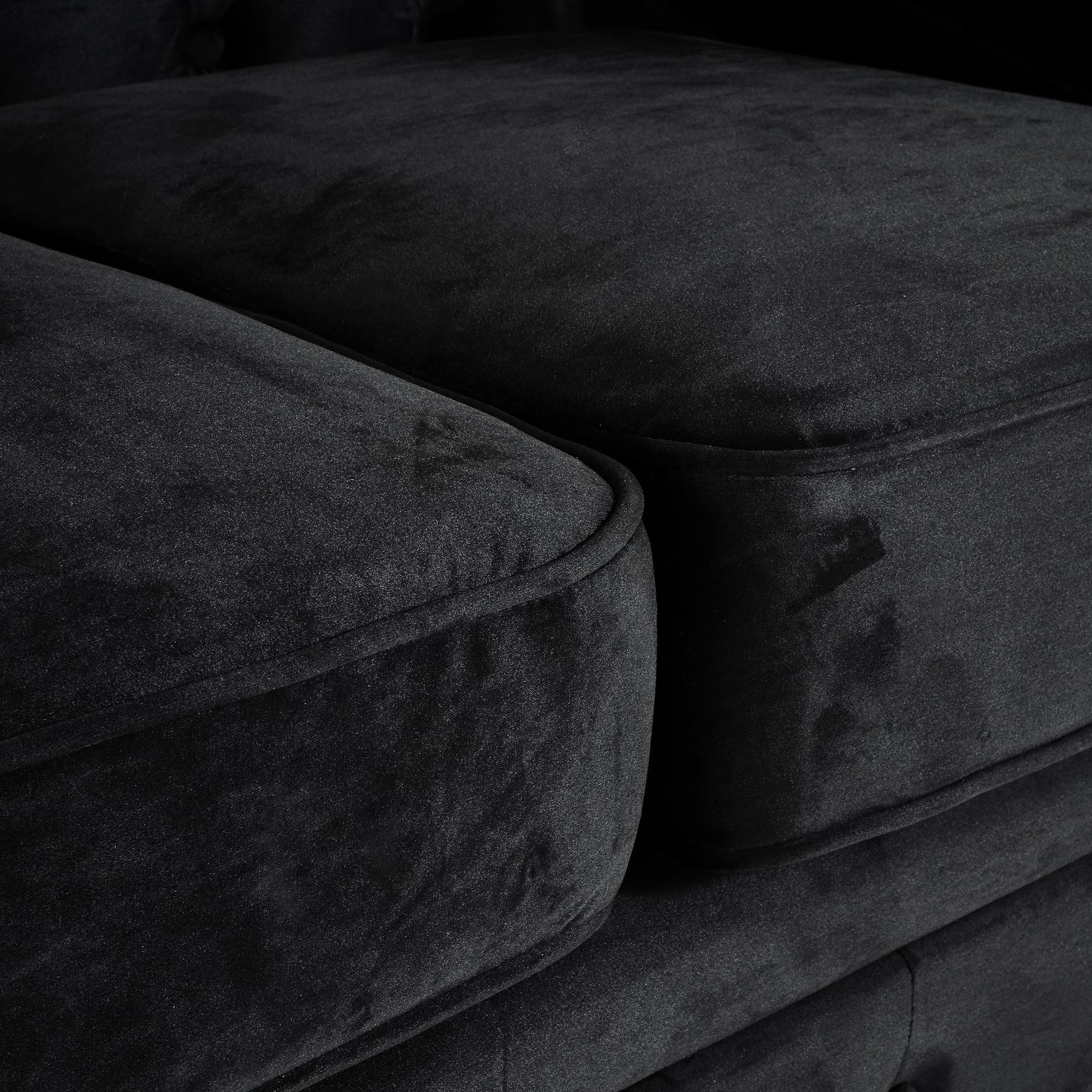 Chesterfield Sofa Suite - Velvet Black - Bargainia.com - 