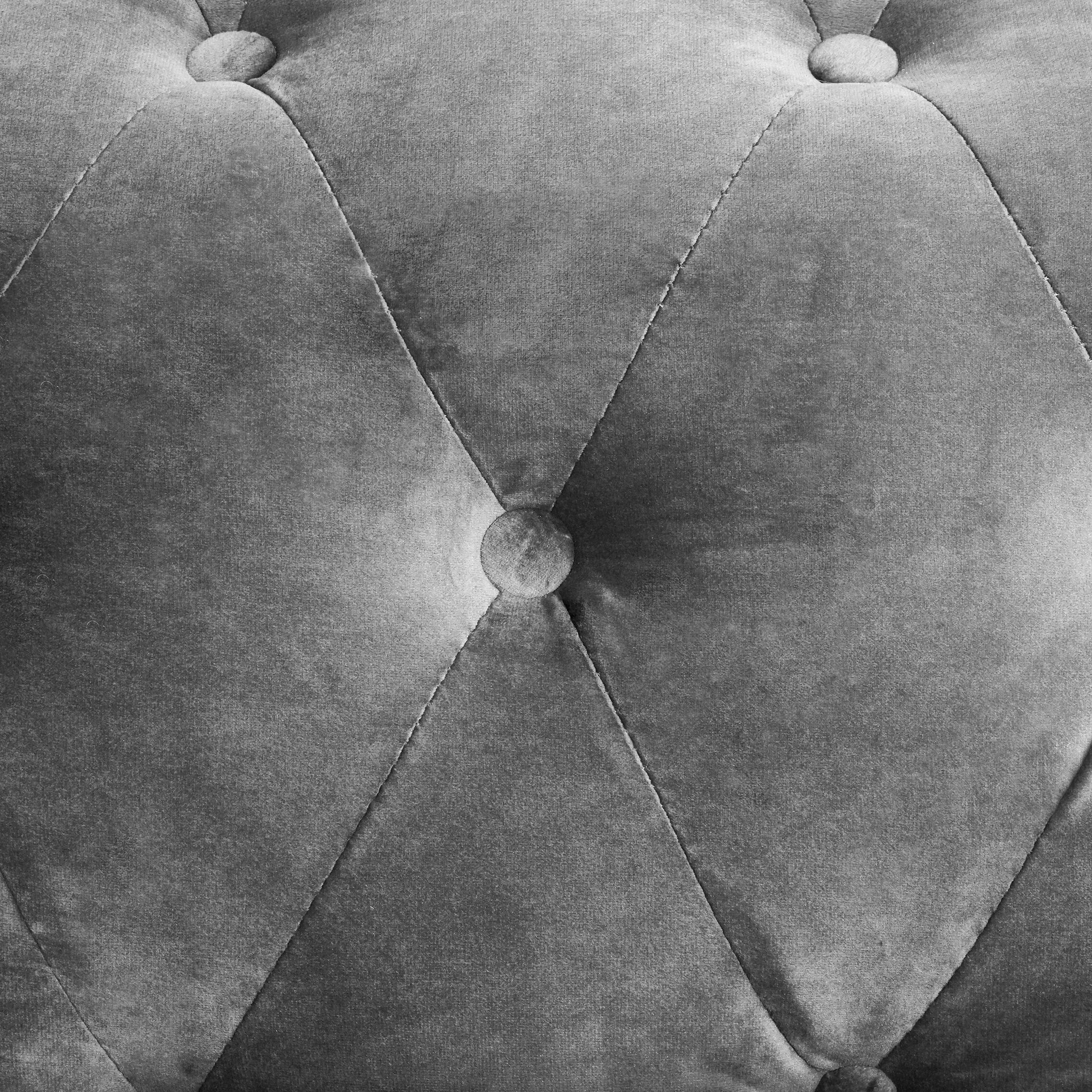 Chesterfield Velvet Armchair - Grey Furniture Bargainia