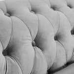 Chesterfield Velvet Arm Chair - Grey - Bargainia.com - 