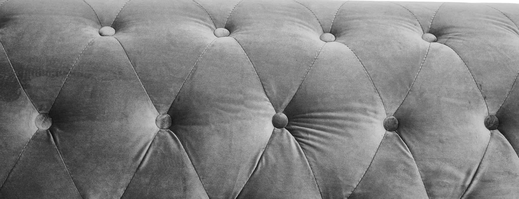 Chesterfield Velvet Arm Chair - Grey - Bargainia.com - 