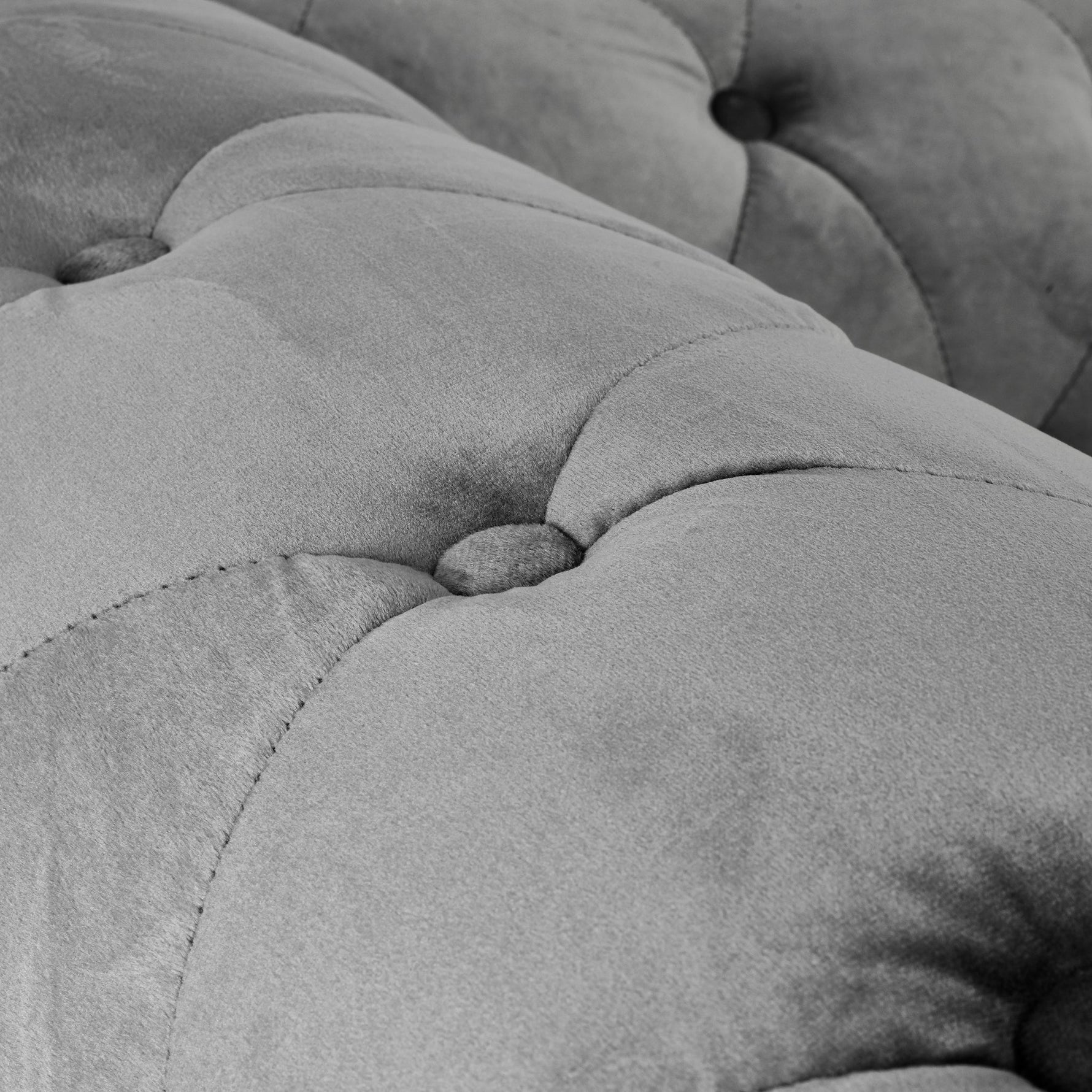 Chesterfield Velvet Arm Chair - Grey - Bargainia.com - 