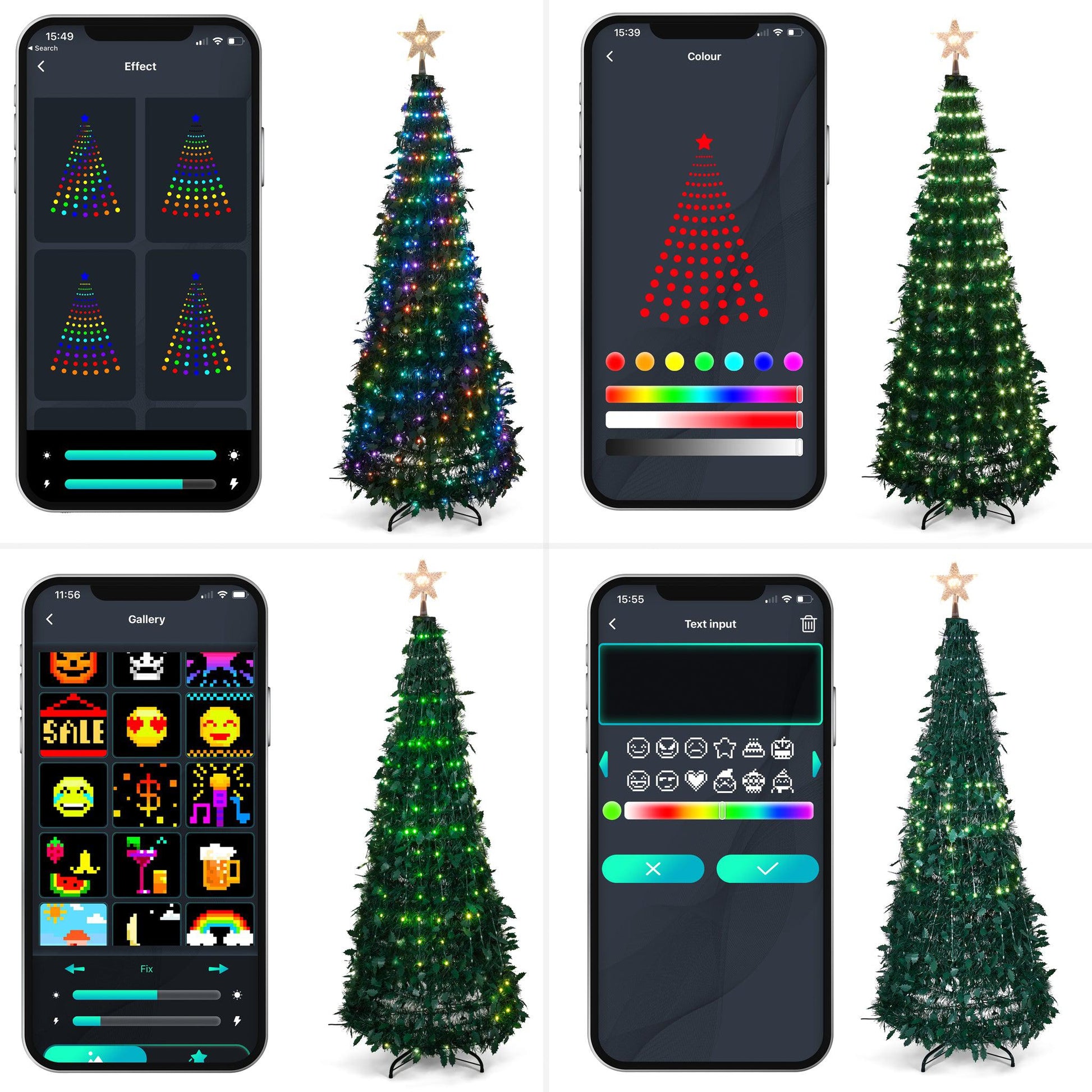 Christmas Tree 6ft Pop Up Smart LED Tree Trees Clearance