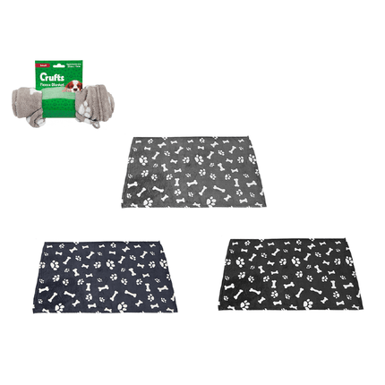 Crufts Coral Fleece Blanket Assorted - 50 x 75cm-5050565340566-Bargainia.com