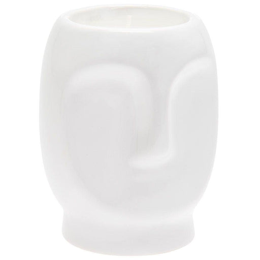 Minimalistic Ceramic Face Candle - White-5.01079E+12-Bargainia.com