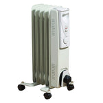 Daewoo 1000W Oil Filled Electric Radiator - White - Bargainia.com - 