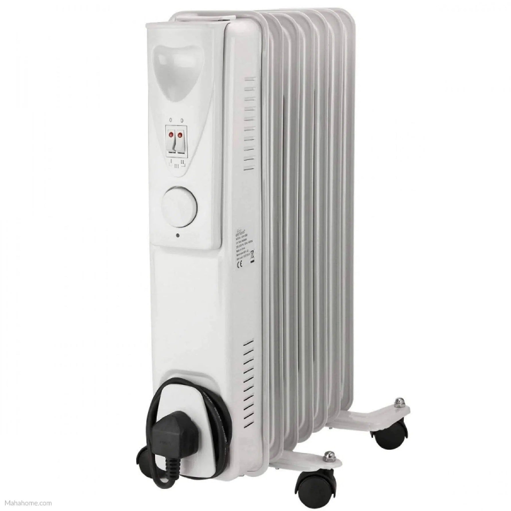 Daewoo 1500W Oil Filled Electric Radiator - White - Bargainia.com - 