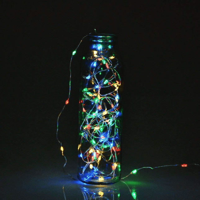 Decorative String Fairy Lights Battery Powered Multi Colour 20 LED - 1m-5056150229360-Bargainia.com