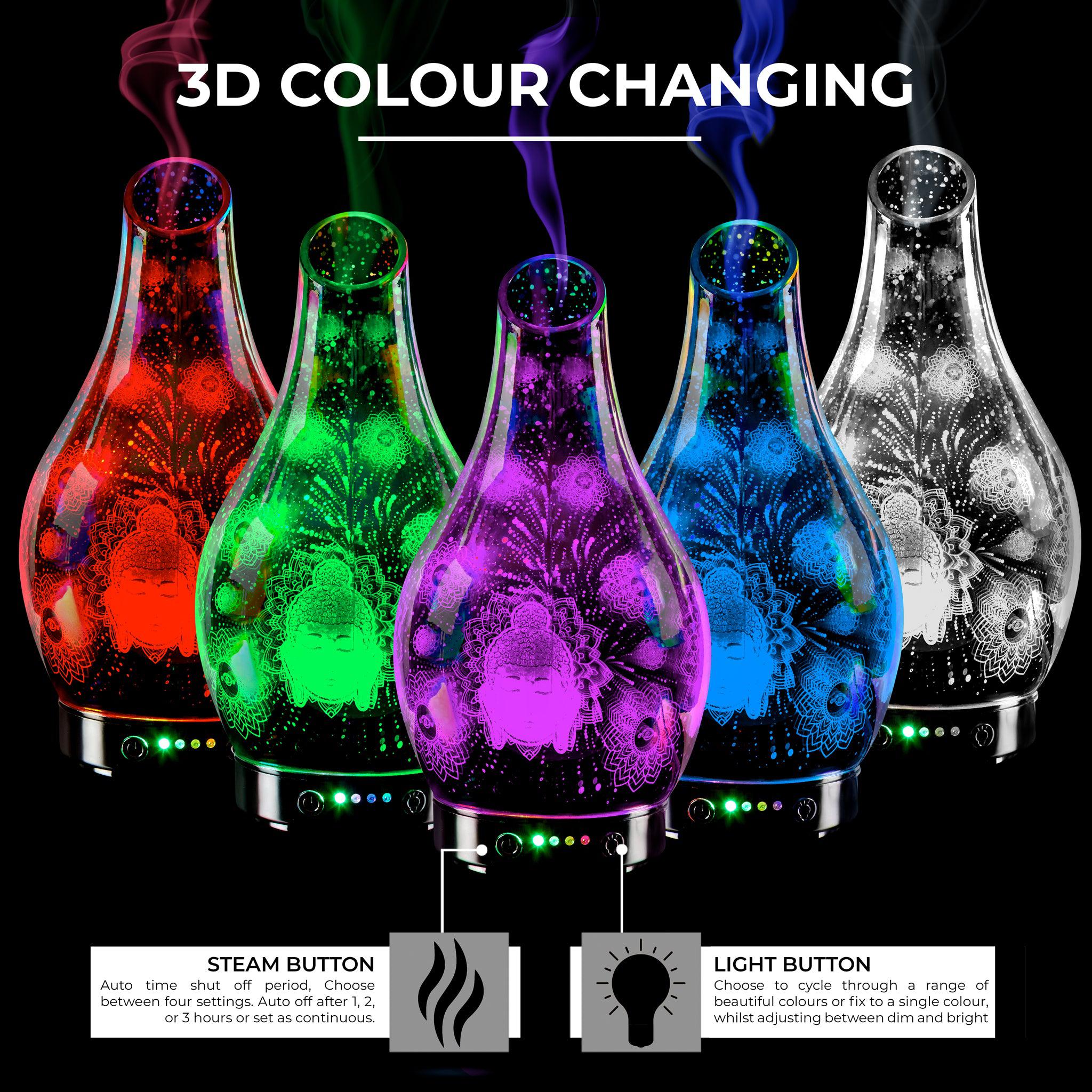 Desire Buddha Colour Changing Oil Diffuser Aroma Humidifier Humidifiers Clearance