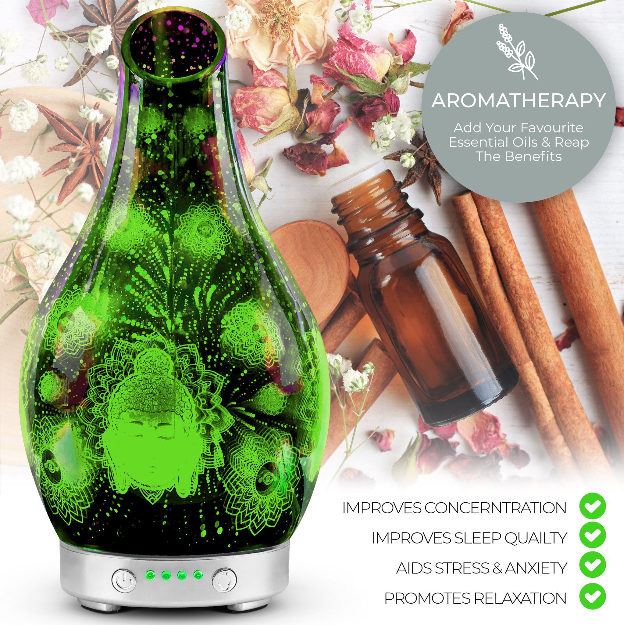 Desire Buddha Colour Changing Oil Diffuser Aroma Humidifier Humidifiers Clearance