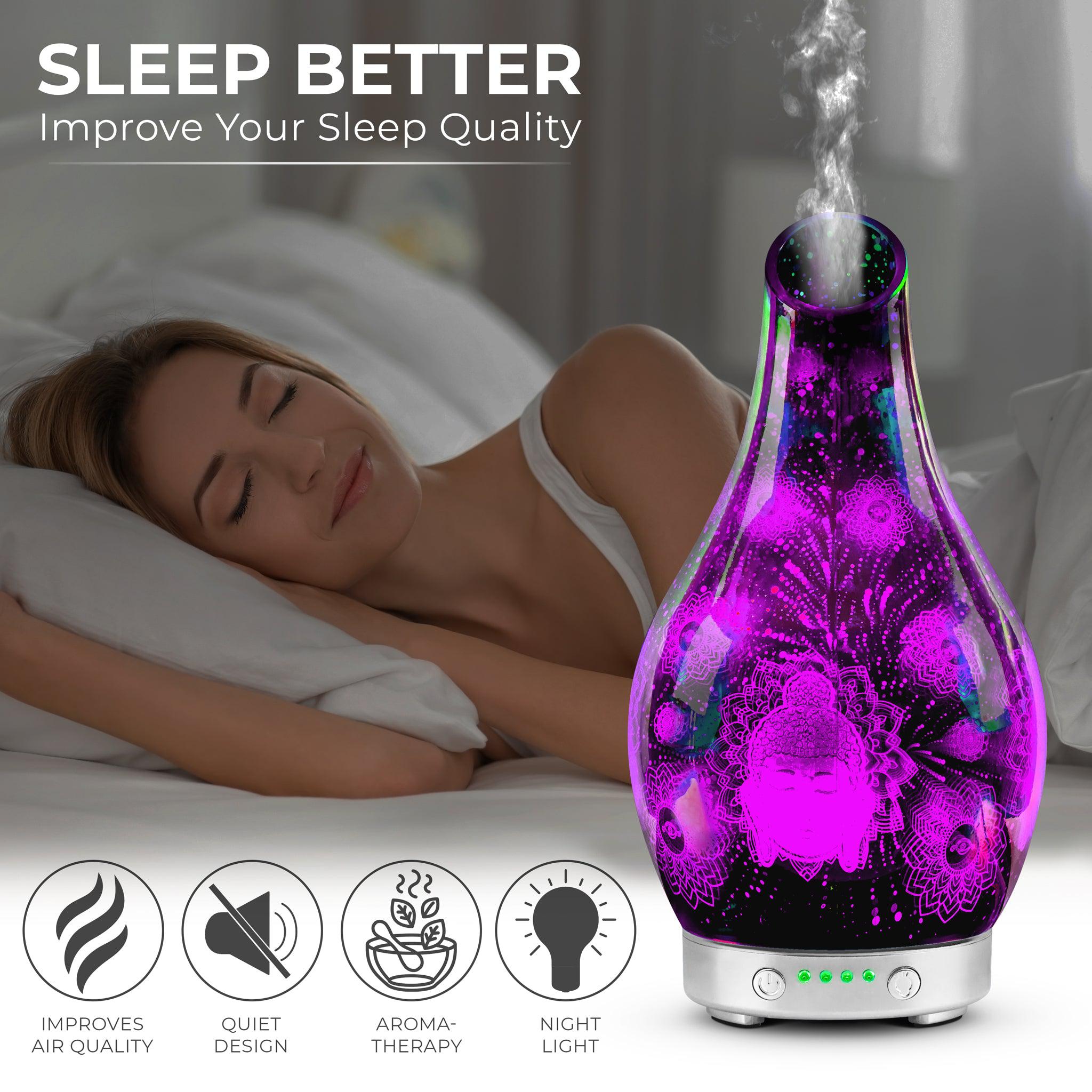 Desire Buddha Colour Changing Oil Diffuser Aroma Humidifier Humidifiers Clearance
