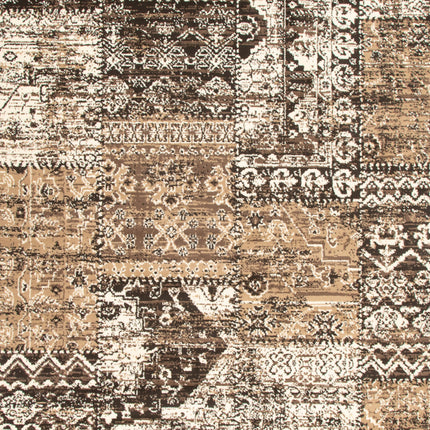 Cacao Vintage Patch Work Pattern Rug - Texas - Bargainia.com
