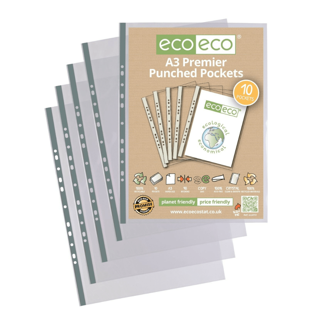 Eco Eco A3 Premier Punched Pockets - Bargainia.com - 