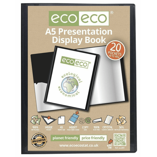 Eco Eco A5 Presentation 20 Pockets Display Book 5060454450016 Bargainia.com