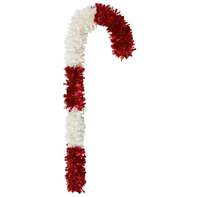 Extra Large Tinsel Candy Cane Bauble - Christmas Decoration - 70cm 5050570000000 only5pounds-com