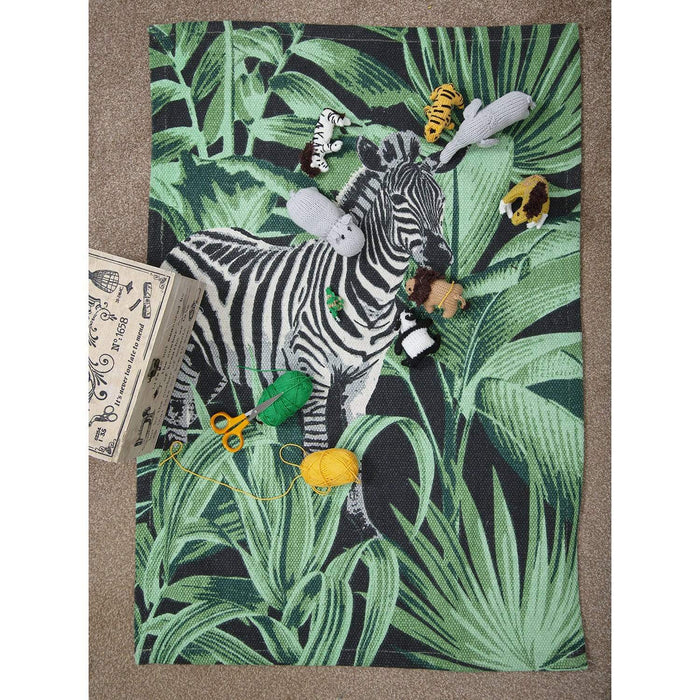 Fabric Animal Rug - Zebra - 60 x 90cm-8719987293245-Bargainia.com